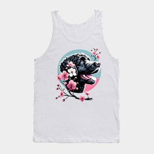 Portuguese Water Dog, Spring's Cherry Blossom Embrace Tank Top